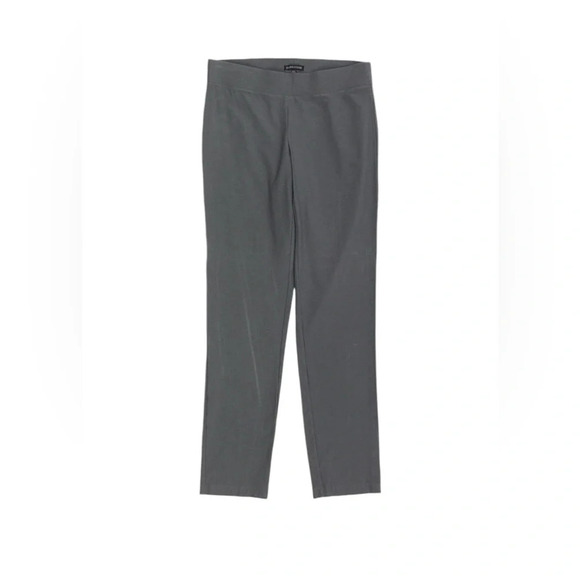Eileen Fisher Gray Stretch Crepe Knit Pants, Size Large - Picture 1 of 6